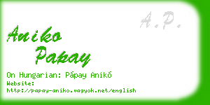 aniko papay business card